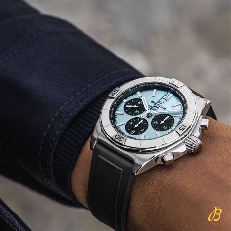 breitling chronomat b01 42 platinum ice blue|breitling b01 problems.